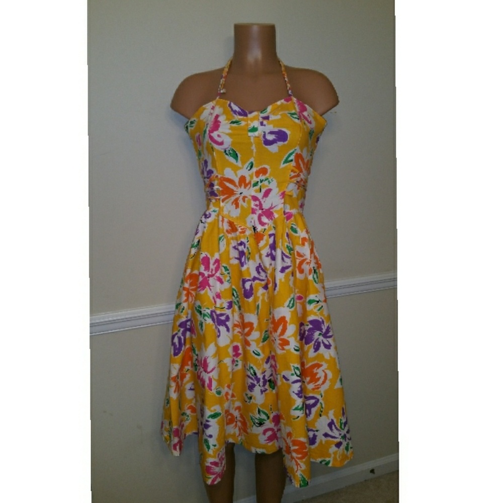 Vintage Yellow Sundress Size XS to Small